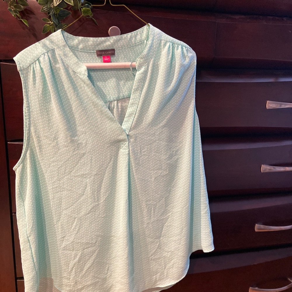 Mint Green Sleeveless Blouse